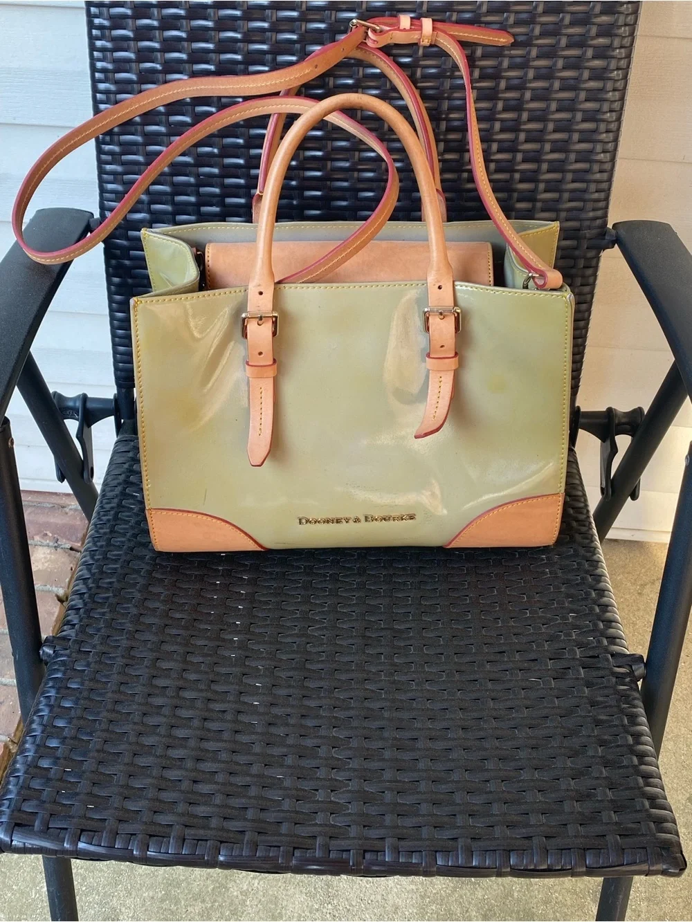 Dooney&Bourke Patent Leather Satchel/Crossbody